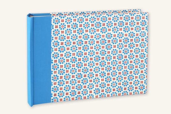 Blue red photo album exclusively handmade in Germany